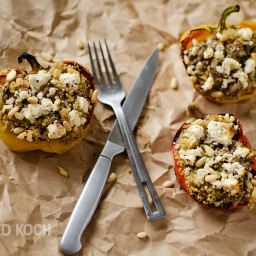 Mediterranean Lamb and Couscous Stuffed Peppers