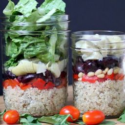 Mediterranean Quinoa Salad-In-A-Jar
