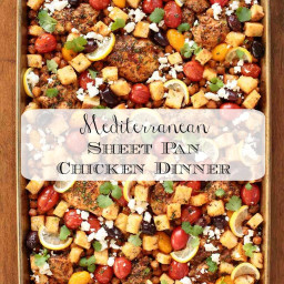 Mediterranean Sheet Pan Chicken Dinner