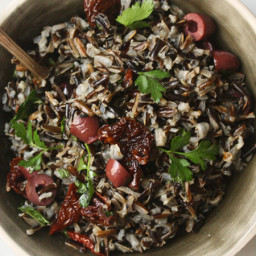 Mediterranean Wild Rice with Olives and Tomatoes