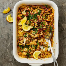 Meera Sodha’s vegan recipe for creamy baked orzo with cauliflower, onions a