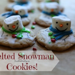 Melted Snowman Christmas Cookies