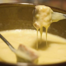 Melty, Swiss Cheese with Wine and Kirsch Makes Great Fondue