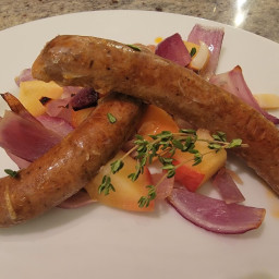 Merguez Sausage with Apple and Onions