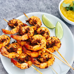 Mexican Achiote Prawns with Mango & Lime Sauce