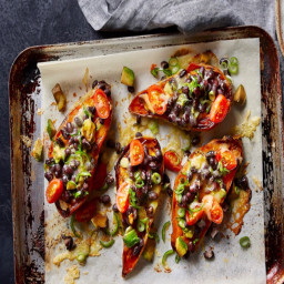 Mexican Baked Sweet Potato with Black Beans