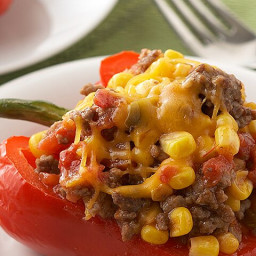 Mexican Beef and Corn Skillet Peppers