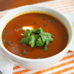 Mexican Butternut Squash Soup With Ancho Chili, Crema, and Pepitas Recipe