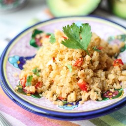 Mexican Cauliflower Rice - Vegan, Gluten Free, Paleo