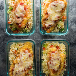 Mexican Chicken and Cauliflower Rice Meal Prep Bowls