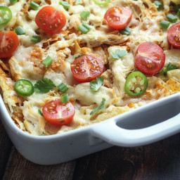 Mexican Chicken Chilaquiles Casserole