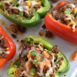 Mexican Chipotle Beef Stuffed Peppers