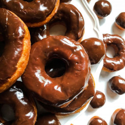 Mexican Chocolate Glazed Donuts
