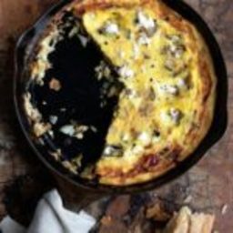 Mexican Frittata with Poblanos, Potatoes and Feta