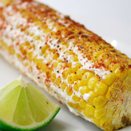 Mexican Grilled Corn with Crema
