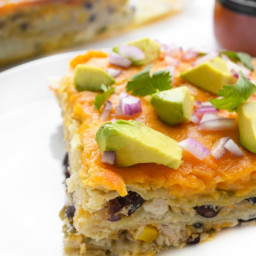 Mexican Lasagna with Chicken and Black Beans