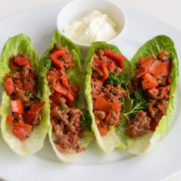 Mexican lettuce wraps (low FODMAP, gluten-free and lactose-free)