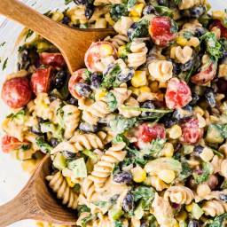 Mexican Pasta Salad with Creamy Chipotle Lime Dressing