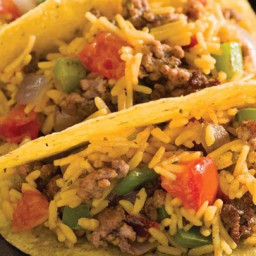 Mexican Rice & Beef Tacos