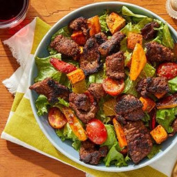 Mexican-Spiced Beef Salad with Roasted Vegetables & Creamy Cilantro Dre