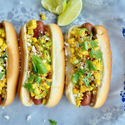 Mexican Street Corn Hot Dogs
