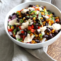 Mexican Street Corn Salad with Black Beans – Elote Salad