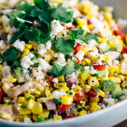 Mexican Street Corn Salad with Chipotle Dressing