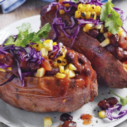 Mexican-style baked sweet potatoes recipe