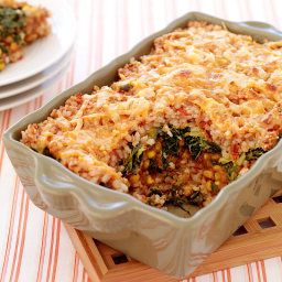 Mexican-style brown rice casserole