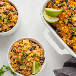 Mexican-Style Vegan Bean and Rice Casserole