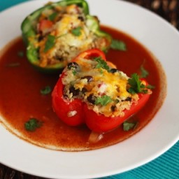 Mexican Stuffed Peppers with Quinoa and Black Beans
