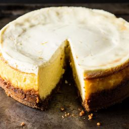 Meyer Lemon Cheesecake With Biscoff Crust