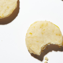 Meyer Lemon Shortbread Cookie Sandwiches