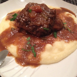 Michelle's Red Wine Braised Short Ribs with Polenta