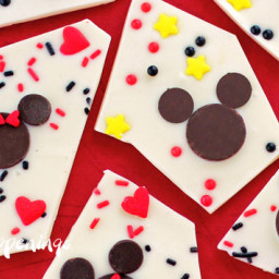 Mickey and Minnie Mouse Chocolate Bark