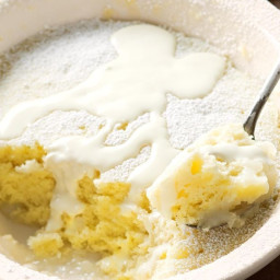 Microwave lemon delicious pudding