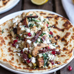 Middle Eastern Chicken and Couscous Wraps with Goat Cheese