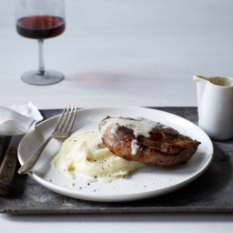 Milk-Braised Pork Chops with Mashed Potatoes and Gravy