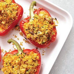 Millet-Stuffed Peppers with Ginger and Tofu