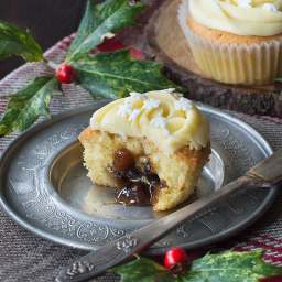 Mince Pie Cupcakes with Brandy Buttercream