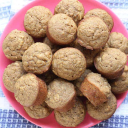 Mini Applesauce Muffins (Whole Grain & Low Sugar)