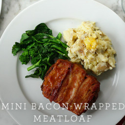 Mini Bacon-Wrapped Meatloaf