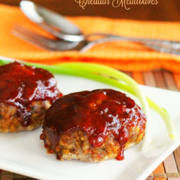 Mini Barbecue Bacon-Cheddar Meatloaves