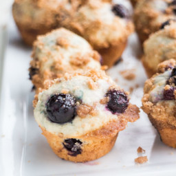 Mini Blueberry Crumble Muffins