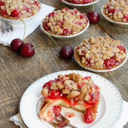 Mini Cherry and Cheese Streusel Tartlets
