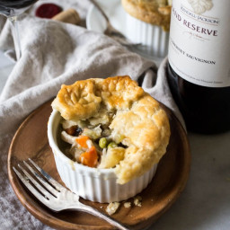 MINI CHICKEN POT PIES WITH ROSEMARY CRUST