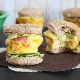 Mini Egg and Whole Wheat Biscuit Sandwiches