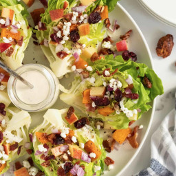 Mini Fall Wedge Salads with Goat Cheese Dressing