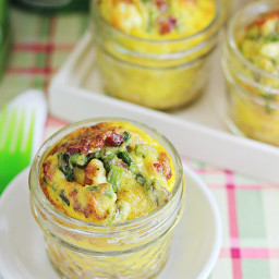Mini Frittatas in a Jar with Asparagus and Pancetta