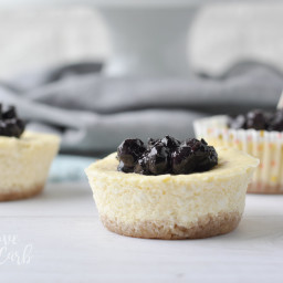 Mini Keto Blueberry Cheesecakes
